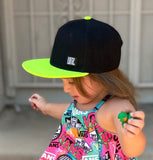 Black/Neon Yellow  Brim Lidz (Child)