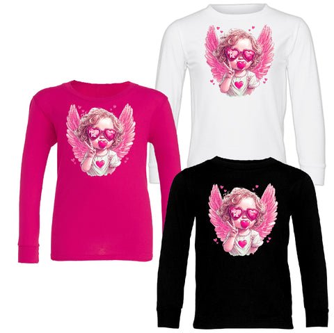 Retro Cupid Long Slv.Shirts (Pink Group)