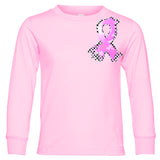 Ribbon Checks Tee or LS, Lt.Pink (Infant, Toddler, Youth, Adult)