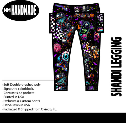 MTO-Shandi MAMA Leggings, (Adult), Zombie Skater