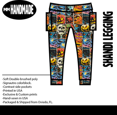 MTO-Shandi Leggings, (Adult), Retro Halloween