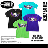 Skelly Bat Tees, (Multiple Options)