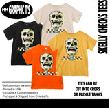 Retro Skelly Checks Tees, (Multiple Options)