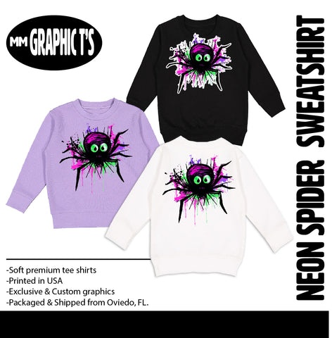 Neon Spider Crew Fleece,  (Multiple Options)