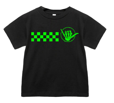 Shaka Checks GLOW Tee, Black   (Infant, Toddler, Youth, Adult)