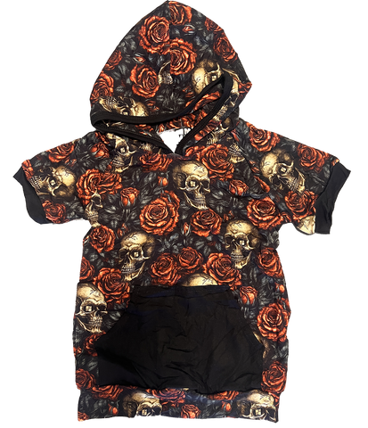 JAIMEY  (Hooded Tee), Bamboo, Skull n Roses