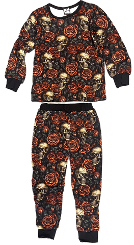 KASH Long Lounge Set, Bamboo, Skull n Roses