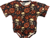 HAILEY Bubble Romper, Bamboo, Skull n Roses