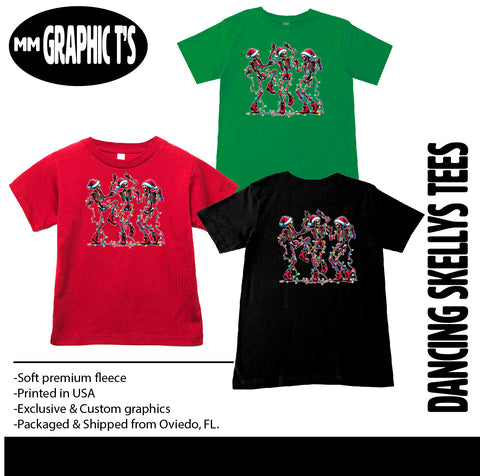 Dancing Skellys Tees or Long Sleeves