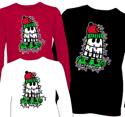 XMAS SK8R GHOST Long Slv. Shirts (Multiple Options)