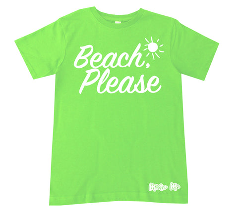 BB-Beach Please Tee, Lime (Infant, Toddler, Youth)