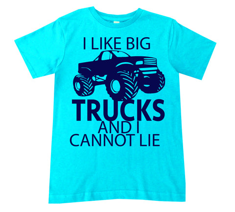 I like big Trucks Tee, Tahiti (Infant, Toddler, Youth, Adult)