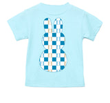 Bunny Checks Tee, Lt. Blue (Infant, Toddler, Youth, Adult)