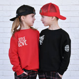 *Little Love  Crew Sweatshirt, Red  (Toddler, Youth, Adult)