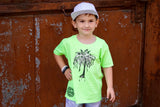 Drip Palm Tee, Neon Green (Toddler, Youth)