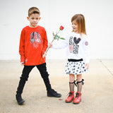 *Vday Drip Skull LS Shirt, Red (Infant, Toddler, Youth , Adult)