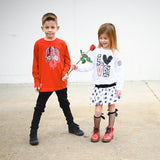 *Vday Drip Skull LS Shirt, Red (Infant, Toddler, Youth , Adult)