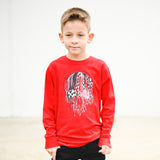 *Vday Drip Skull LS Shirt, Red (Infant, Toddler, Youth , Adult)