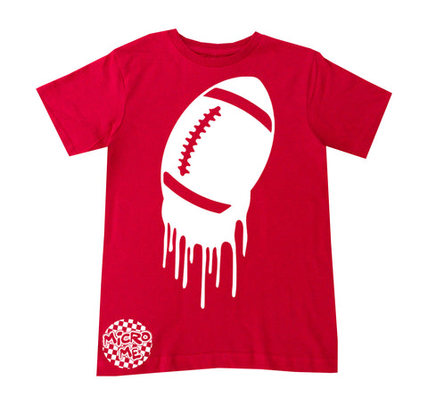 Football Drip Tee, Red  (Infant, Toddler, Youth, Adult)