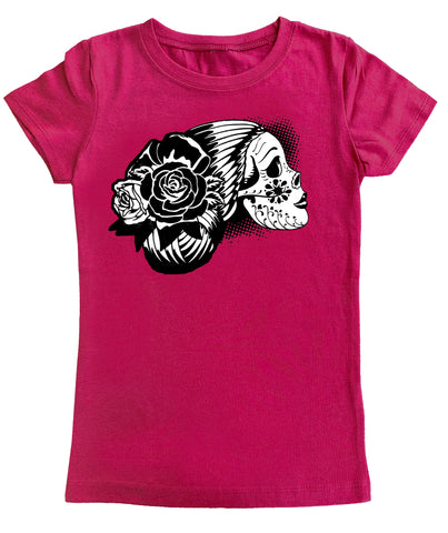 Gorg Skull GIRLS Fitted Tee, Hot Pink (Youth, Adult)