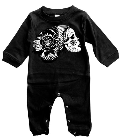 Gorgeous Skull Romper, Black- (Infant)