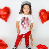 *Vday Drip Skull Tee, Wht (Infant, Toddler, Youth, Adult)