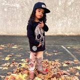 Black Peach Checks Patch Snapback (Infant/Toddler, Child, Adult)