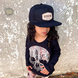 Black Peach Checks Patch Snapback (Infant/Toddler, Child, Adult)