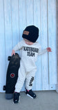 *SKATEBOARD TEAM Puff Fleece Romper, Natural (Infant)