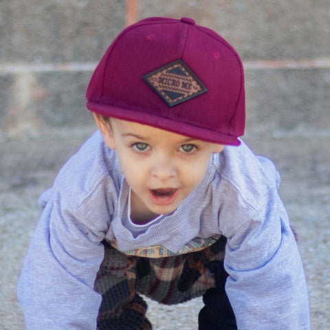 FALL-Burgundy Snapback, (Infant/Toddler, Child, Adult)