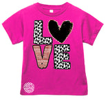 *LOVE Hearts Tee, Hot Pink (Infant, Toddler, Youth, Adult)