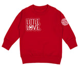 *Little Love  Crew Sweatshirt, Red  (Toddler, Youth, Adult)