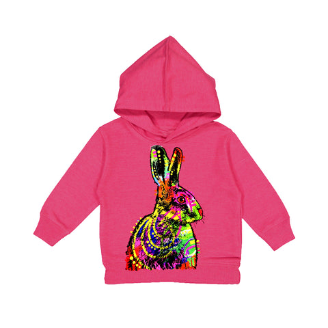 Neon Bunny Hoodie, Hot Pink (Toddler, Youth, Adult)