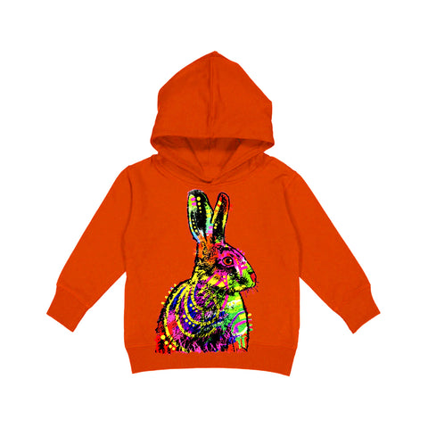 Neon Bunny Hoodie, Orange (Toddler, Youth, Adult)