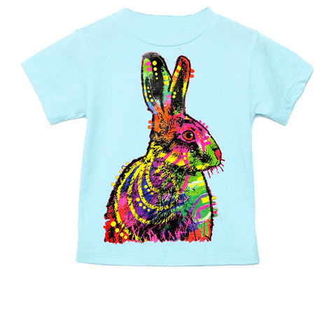 Neon Bunny Tee, Lt.Blue (Toddler, Youth, Adult)