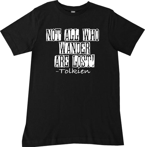 JJ- Not All Who Wander Tee, Black (Infant, Toddler, Youth, Adult)