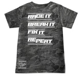 Race It Break It Tee OR Muscle Tank,Smoke Camol- (6M-Youth XL)