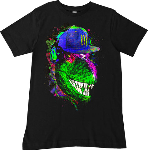 SS-Rock Dino Tee, Black (Infant, Toddler, Youth, Adult)