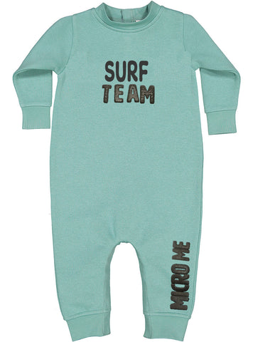 SURF TEAM Puff Fleece Romper, Saltwater (Infant)