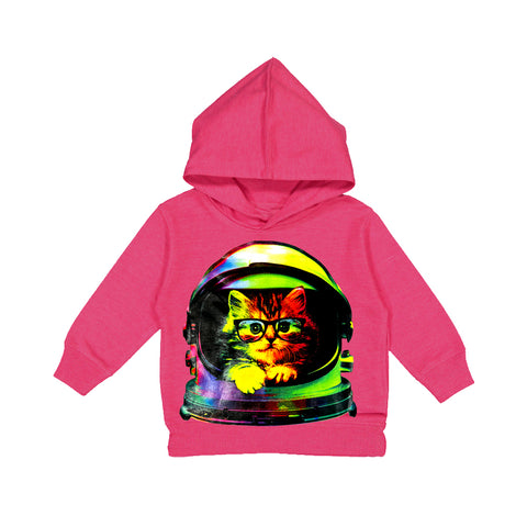 Space Kitty Hoodie, Hot PInk (Toddler, Youth, Adult)