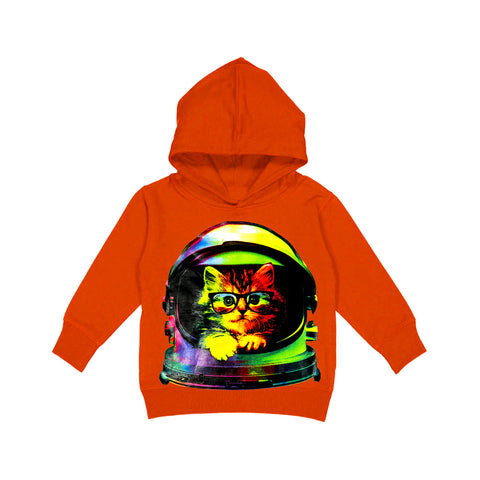 Space Kitty Hoodie, Orange (Toddler, Youth, Adult)