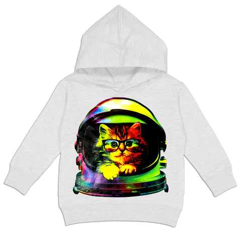 Space Kitty Hoodie, White (Toddler, Youth, Adult)