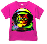 Space Kitty Tee, Hot Pink  (Toddler, Youth, Adult)