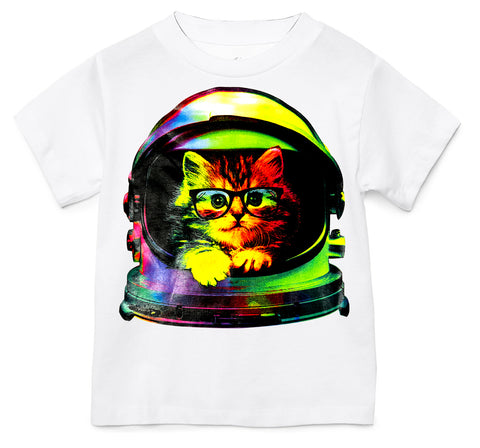 Space Kitty Tee, White (Toddler, Youth, Adult)