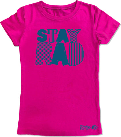 SR-Stay Rad Fitted Tee, Hot Pink/Teal(Youth, Adult)