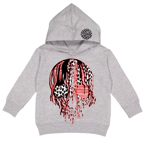 Vday Drip Skull Hoodie, Heather (Toddler, Youth, Adult)