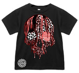 *Vday Drip Skull Tee, Black (Infant, Toddler, Youth, Adult)